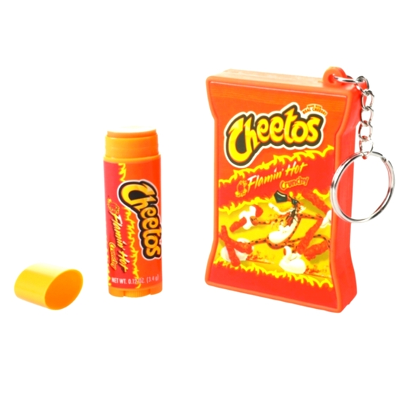 Flaming Hot Cheeto lip balm and keychain Set - Picture 2 of 4